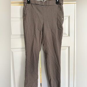 Used plaid Anne Klein ankle skinny dress pants size M